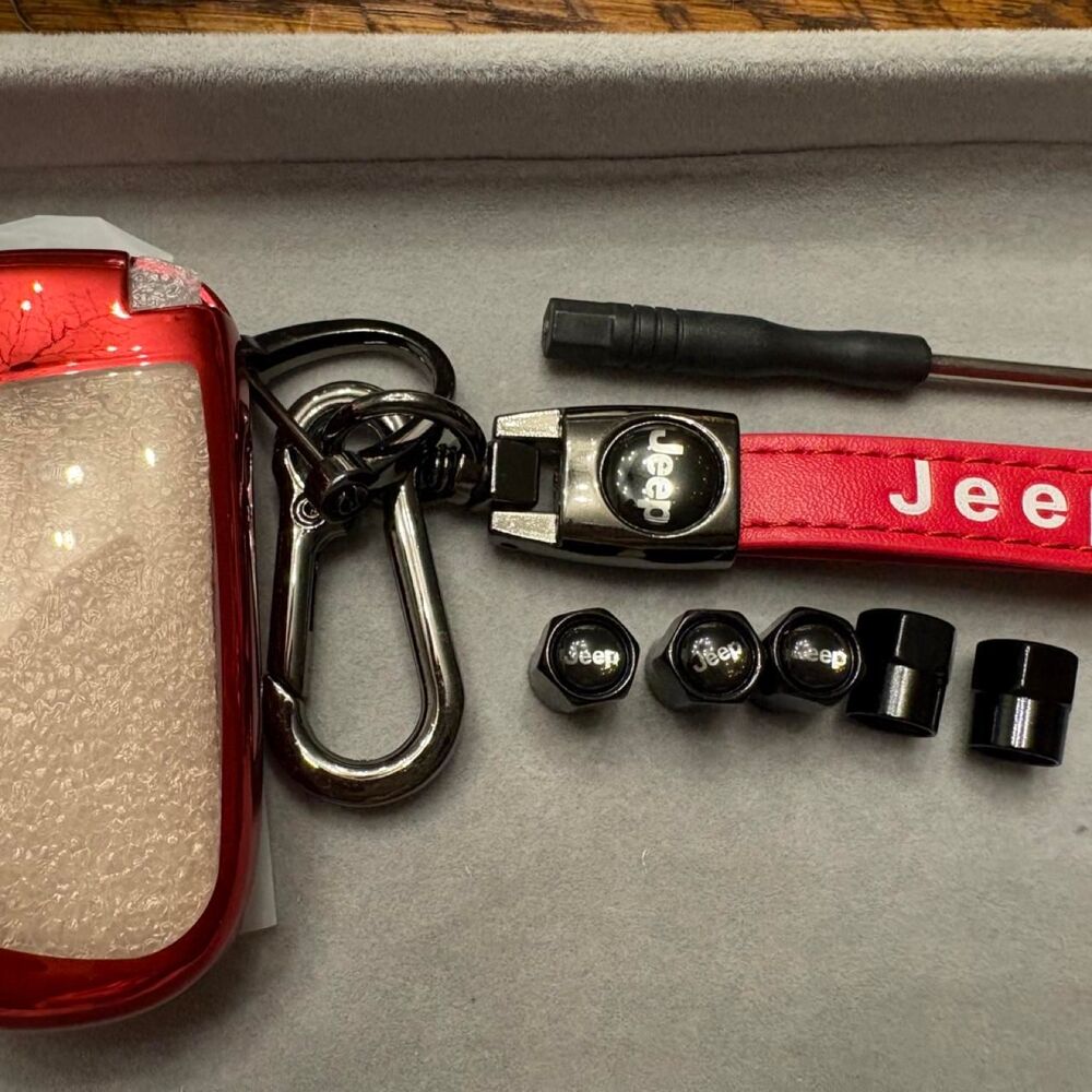 Jeep Men's Red and Silver Accessory